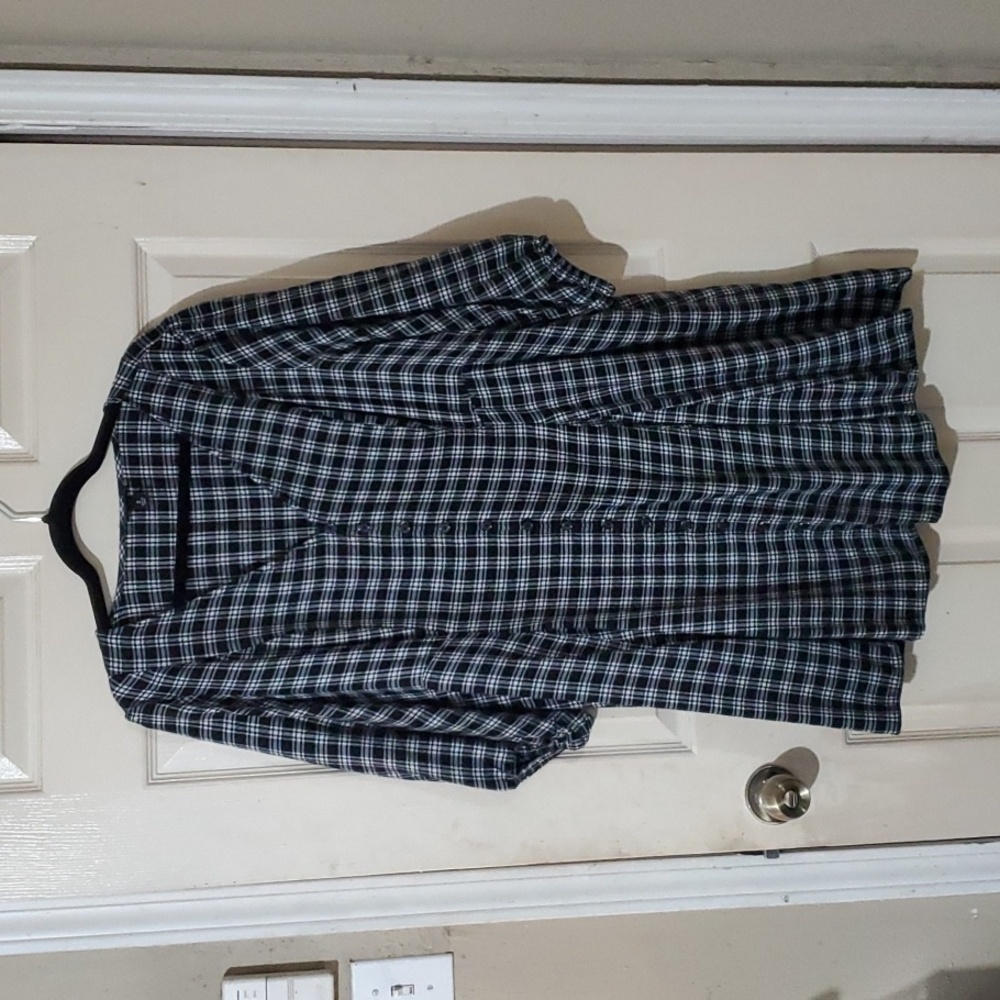 Torrid Button Front Skater Mini Dress Black and White Plaid w/ Pockets 2X